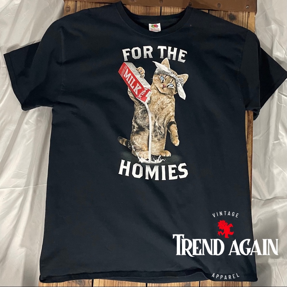 FOR THE HOMIES CAT Large T-Shirt